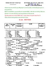 Đề thi thử học sinh giỏi môn Tiếng Anh Lớp 5 và 6 (Có đáp án)